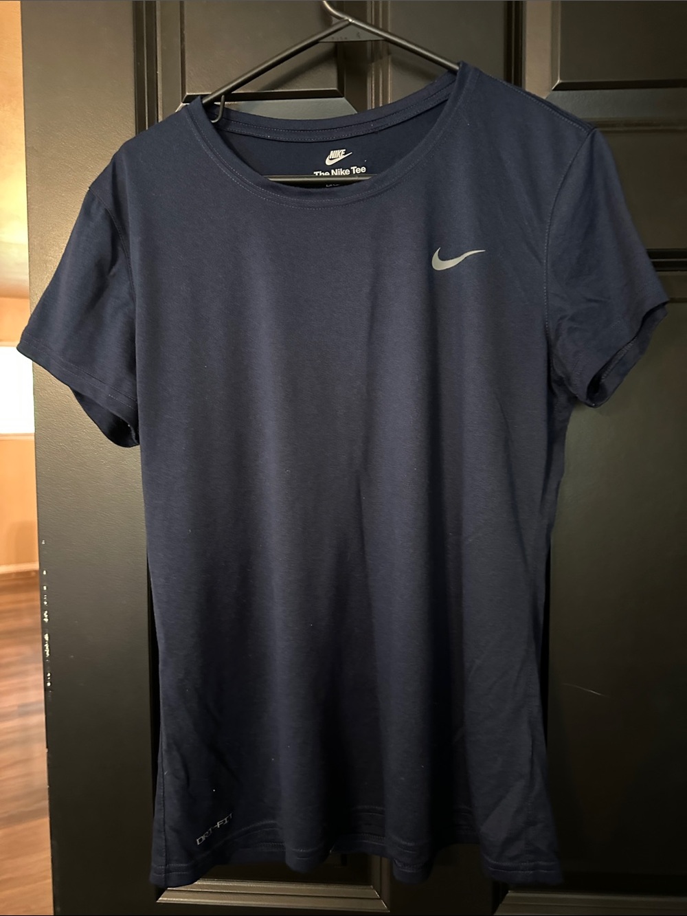 Nike womens Navy Short Sleeve Performance Tee